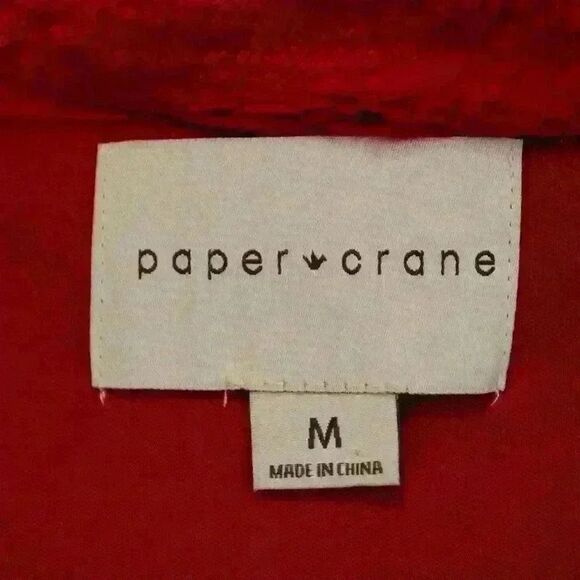 Paper Crane Tomato Red Faux Fur Zip-Up Jacket – Size Medium (Y2K Vibes) - Picture 4 of 9